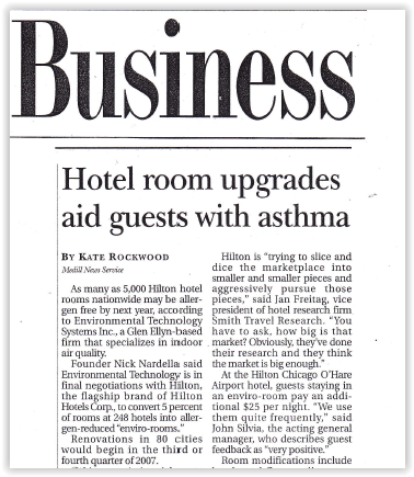 Hotel Room Upgrades Aid Guests with Asthma
